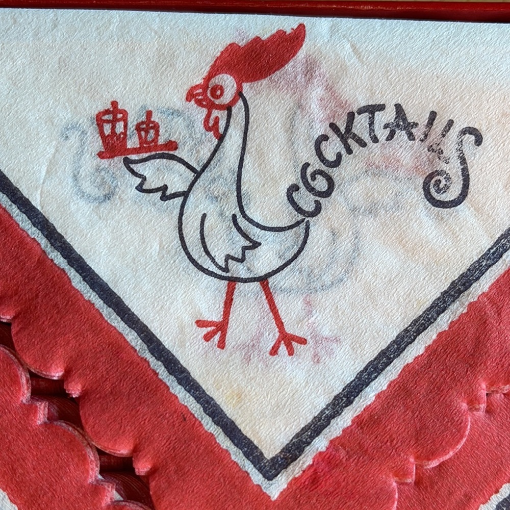 Vintage Cocktail Napkins.  Styled by Freund-Mayer, made in Denmark. - Picture 3 of 6